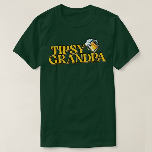 酔っ払いおじいちゃん Tシャツ (デザイン正面)