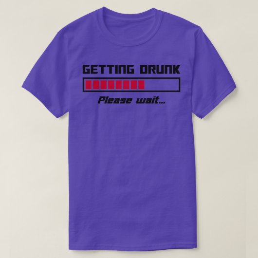 酔っ払いお願い待ち中バー Tシャツ (デザイン正面)