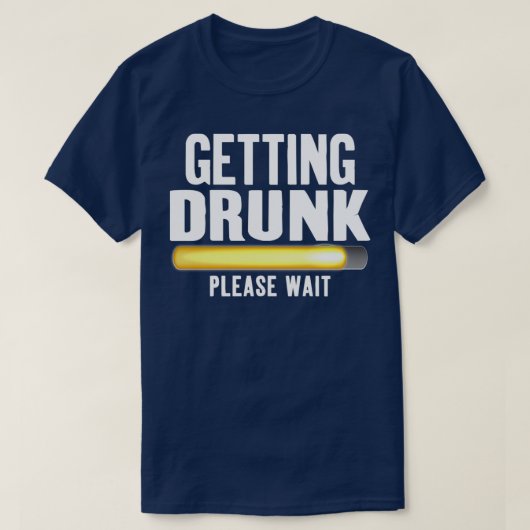 酔っ払いお願い待ち面白いアルコール飲酒パーカー Tシャツ (デザイン正面)