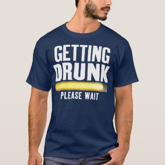酔っ払いお願い待ち面白いアルコール飲酒パーカー Tシャツ