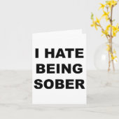 酔っ払いが嫌いな私 - お酒飲みたい 笑 カード (黄色い花)