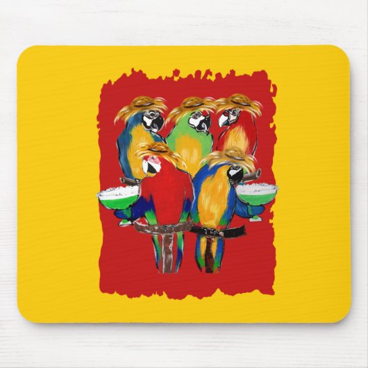 酔っ払いインコ マウスパッド (正面)