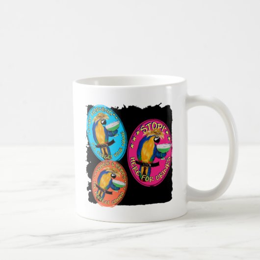 酔っ払いオウム コーヒーマグカップ (右)