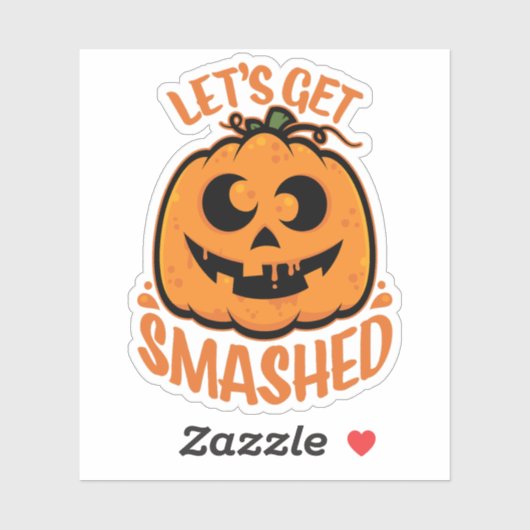 酔っ払いハロウィン・ジャックオーランタン Let's Get Smashed シール (シート)