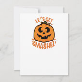 酔っ払いハロウィン・ジャック・オ・ランタン Let's Get Smashed カード (裏面)