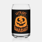 酔っ払いハロウィン・ジャック・オ・ランタン Let's Get Smashed ガラス缶 (正面)