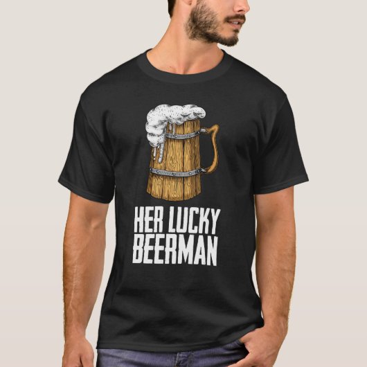 酔っ払いビール飲みビール Tシャツ (正面)