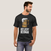 酔っ払いビール飲みビール Tシャツ (正面フル)