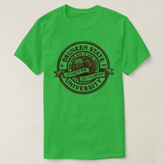 酔っ払い州大学 Tシャツ (デザイン正面)