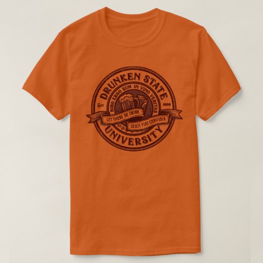 酔っ払い州大学 Tシャツ (デザイン正面)