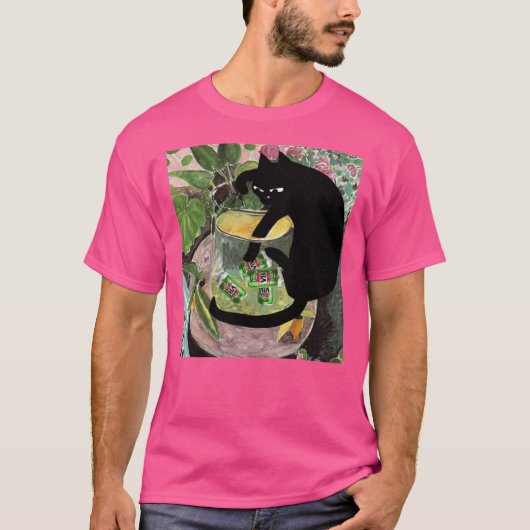 酔っ払い猫のダンクレトロ Tシャツ (正面)