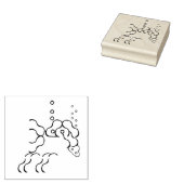 酔っ払い飲「ピンク」象の木のアートスタンプ ラバースタンプ (押印)