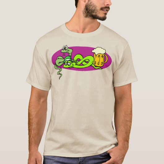 酔っ払ったアイルランドの蛇 Tシャツ (正面)
