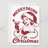 酔っ払ったクリスマス気分 シーズンカード (正面)