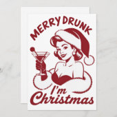 酔っ払ったクリスマス気分 シーズンカード (正面/裏面)