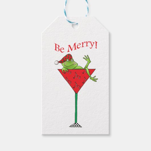 酔っ払ったチニズカエル ギフトタグ (正面)