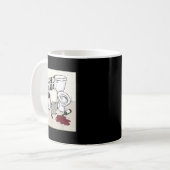 酔っ払ったパンダ・アライグマの面白画像 コーヒーマグカップ (正面左)