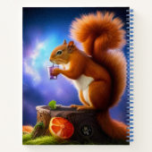 酔っ払ったリスパーソナライズされたル、スパイラル ノートブック (裏面)