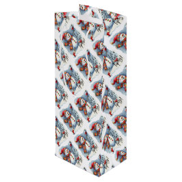 酔っ払った雪だるま飲み酒を飲もう ワインギフトバッグ