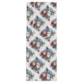 酔っ払った雪だるま飲み酒を飲もう ワインギフトバッグ (正面)