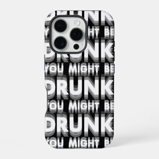酔っ払ってるかもね おもしろい 飲酒 冗談 iPhoneケース (裏面)