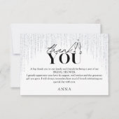 『酔わせて愛を』ウェディングシャワーのグリッターサンクスカード サンキューカード (正面)