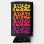 酩酊 夢中 レトロ 虹 タイポグラフィ オーダーメイド スリム缶クーラー (裏面)