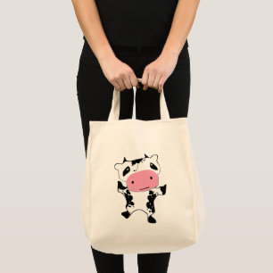 酪農かわいい踊り牛乳バッグ トートバッグ