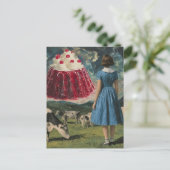 酪農の牧草地で美味しい砂漠 ポストカード (スタンド正面)