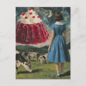 酪農の牧草地で美味しい砂漠 ポストカード (正面)