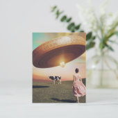 酪農の牧草地のUfoチーズ ポストカード (スタンド正面)