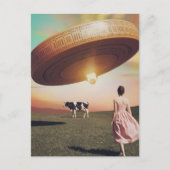 酪農の牧草地のUfoチーズ ポストカード (正面)
