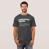 酪農作業者 – おもしろいジョブ定義 Tシャツ (正面フル)
