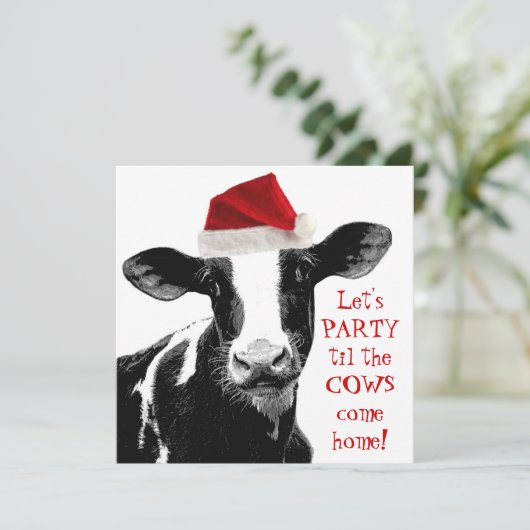 酪農場のスタッフのクリスマス・パーティ 招待状 (スタンド正面)