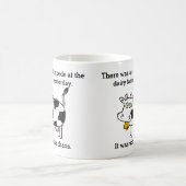 酪農場の乳房の無秩序牛冗談のおもしろいなスタンピード コーヒーマグカップ (中央)