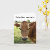 酪農場の巧妙な挨拶状 カード (黄色い花)