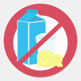 酪農場の記号の酪農場の自由なアレルギーの警告無し ラウンドシール