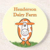 酪農家かわいい牛コースター コースター (正面)