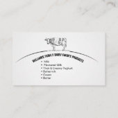 酪農家、牛、農業、名刺 名刺 (裏面)