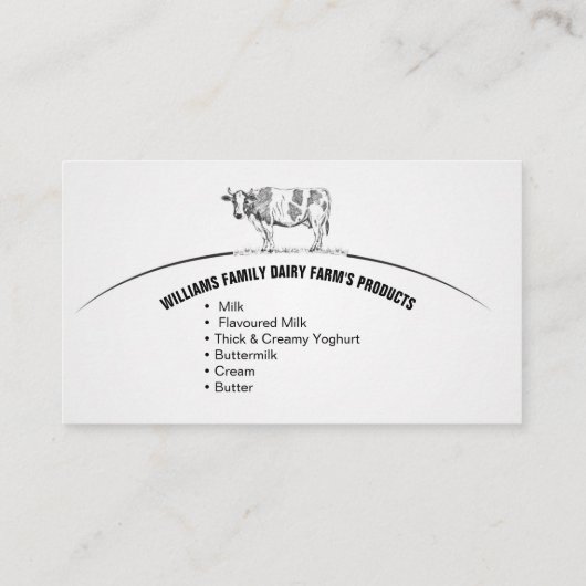 酪農家、牛、農業、名刺 名刺 (裏面)
