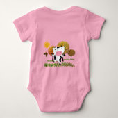 酪農新生児かわいい牛ゼリー豆の甘い木 ベビーボディスーツ (裏面)