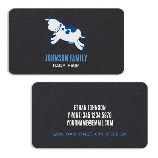 酪農牛乳 名刺