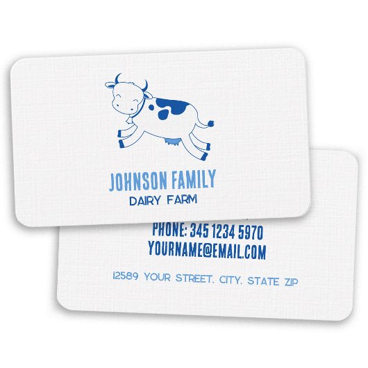 酪農牛乳 名刺