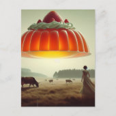 酪農牧場内のシュールレアル・オレンジ・スイートトリートメント ポストカード (正面)