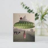 酪農牧草地でグリーンシュールの甘いトリートメント ポストカード (スタンド正面)