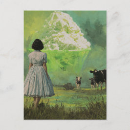 酪農牧草地のシュールライム砂漠 ポストカード