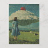 酪農牧草地の超現実的な甘いUfo ポストカード (正面)