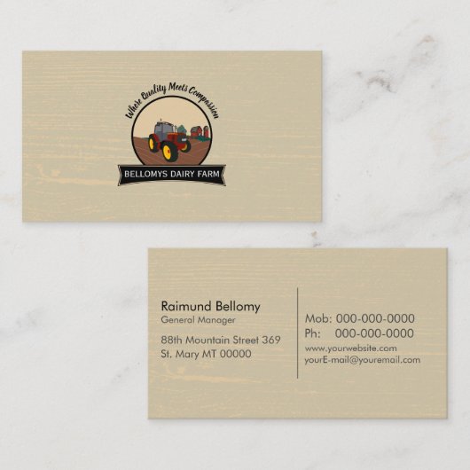 酪農用名刺 名刺 (正面/裏面)