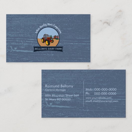 酪農用名刺 名刺 (正面/裏面)