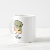 酵母感染おもしろいパン粉 コーヒーマグカップ (正面左)